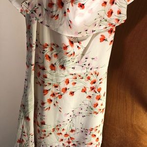Banana Republic Off shoulder flower print dress